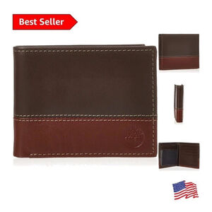 Luxurious Men's Leather Wallet - Bi-Fold Tri-Fold Hybrid with Dual ID Windows